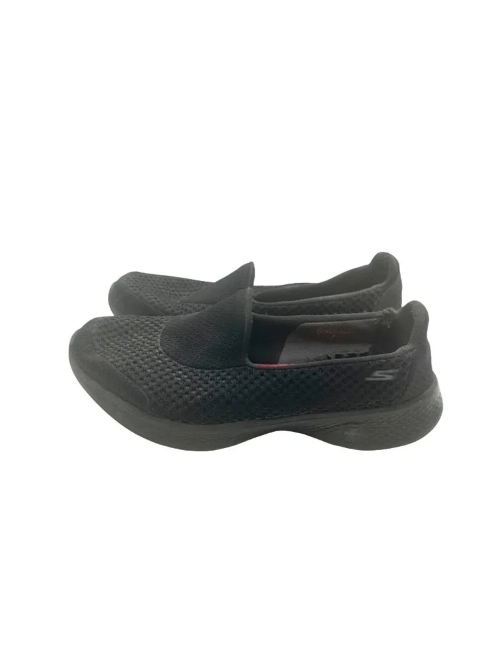Skechers Size 10 Womens  Slip-On Mesh Comfort Shoes Black
